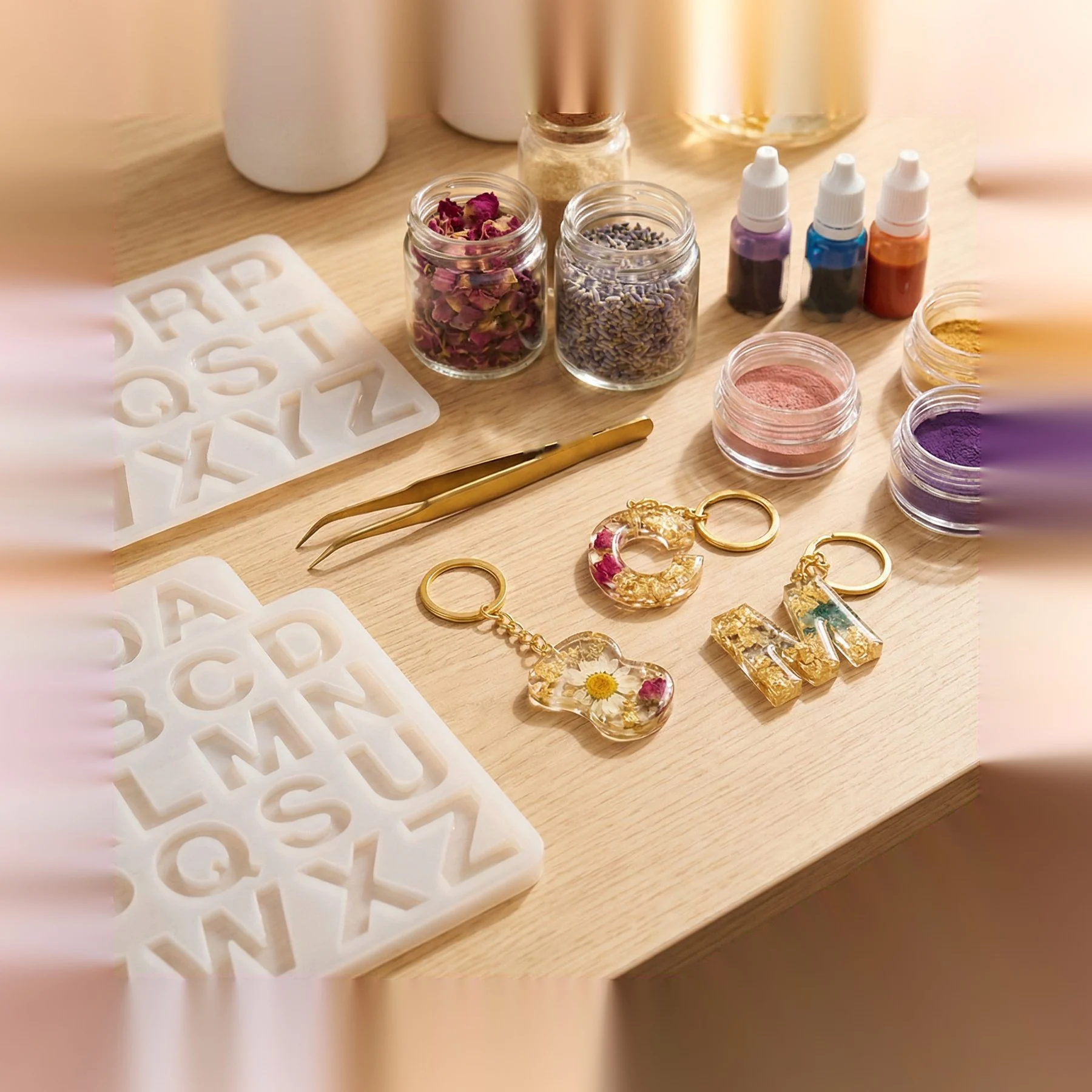 Tools and workspace close-up. 220x220px